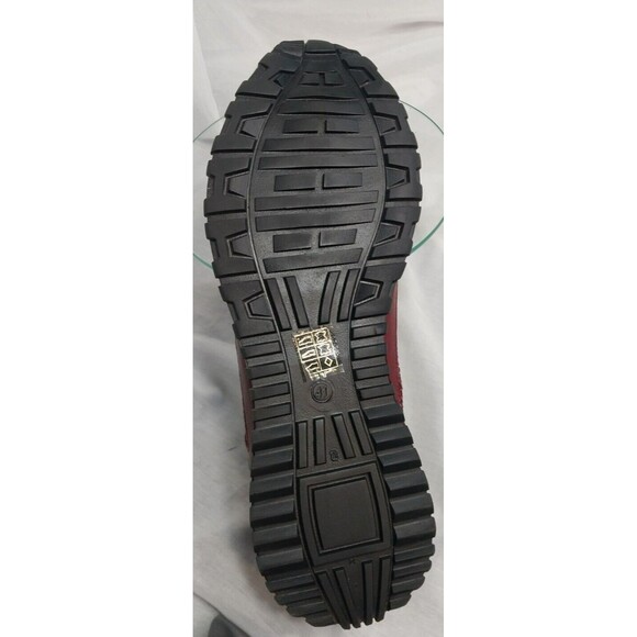 Rare Vinci Sneaker Burgundy Leather Glitter Gold Size 41 Italy - Picture 16 of 16